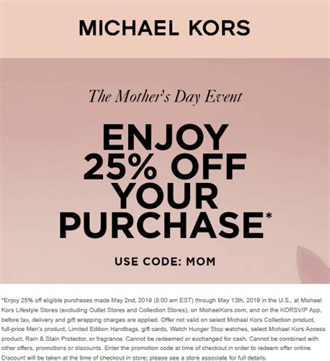 michael kors gutschein 2020|michael kors first order promo code.